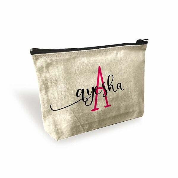 Canvas-Painted-Pouch-Template-3.jpg Canvas Painted Make Up Pouch (Stylish Bold Font) - Image 1