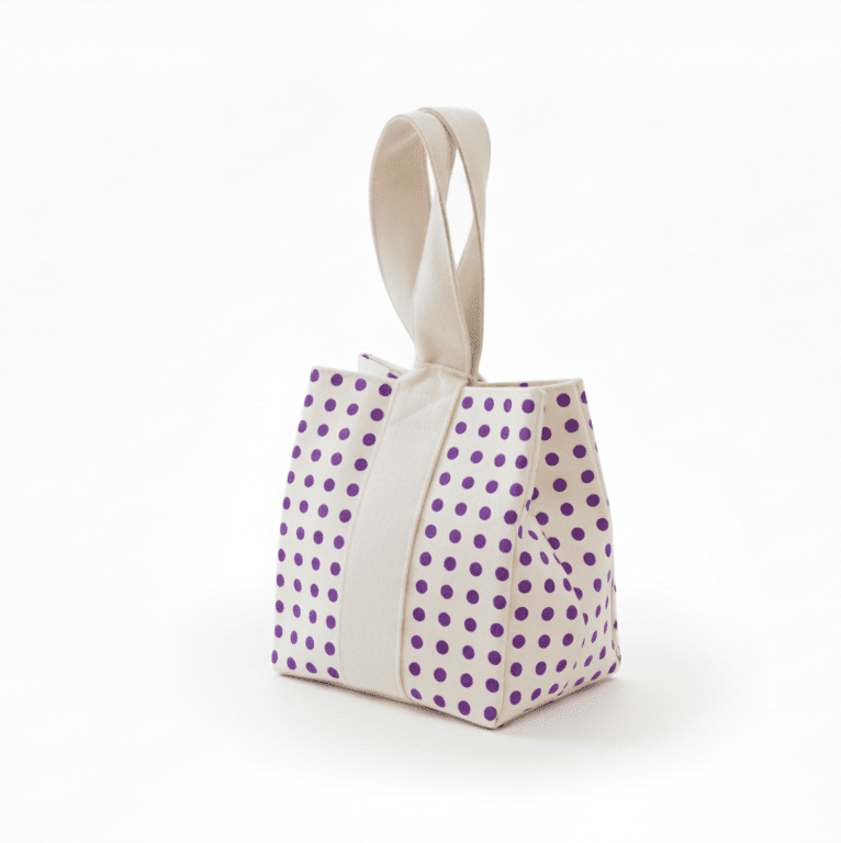 Gift Bags with Purple Dots – Pack Of 5 - Image 1