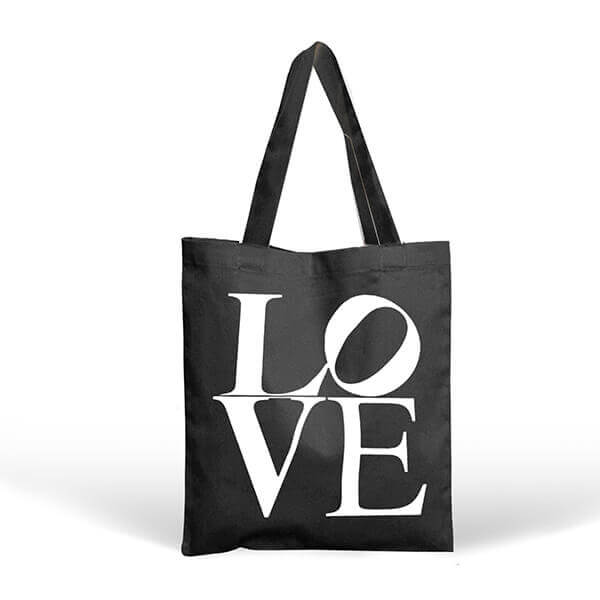 Love-Black-1-1.jpg Love Black Tote Bags - Image 1