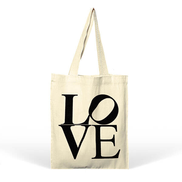 Love Cream Tote Bags - Image 1