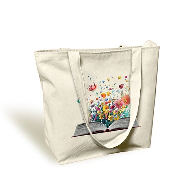 Open Book Canvas Cross Body Bag - Image 1
