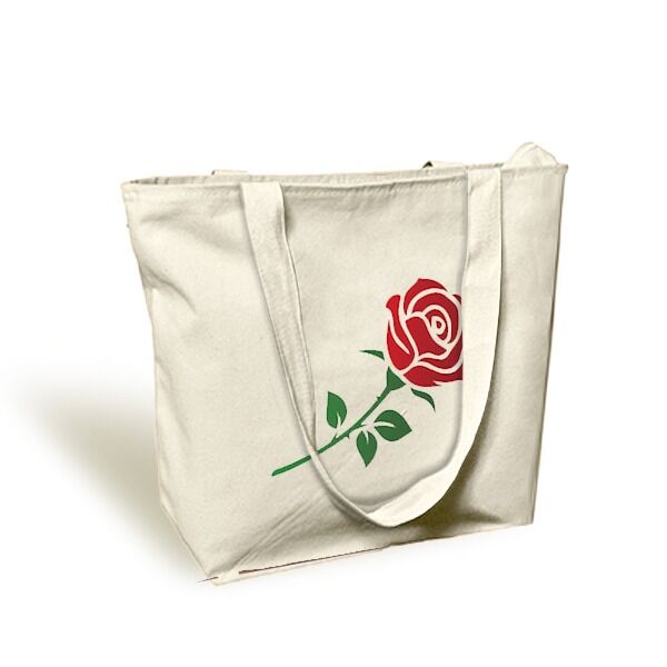 Red Rose Canvas Cross Body Bag - Image 1
