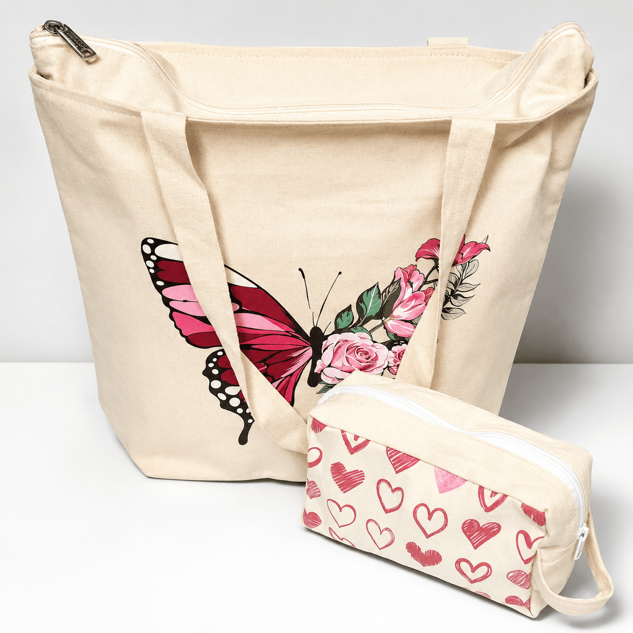 Cross Body Bundle Butterfly Bag with Free customized make up pouch